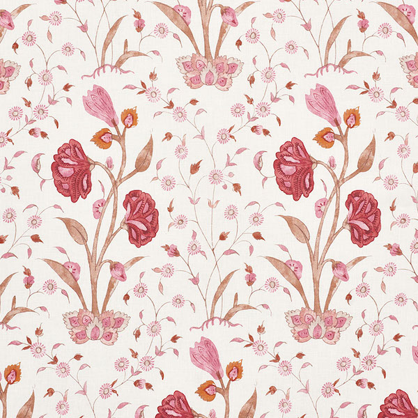 Khilana Floral - Rose Fabrics | Schumacher