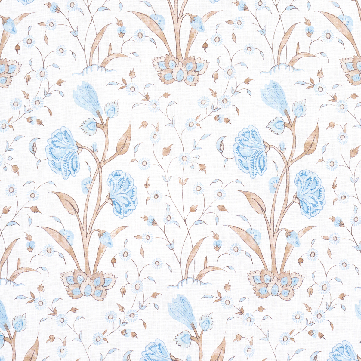 Khilana Floral - Sky Fabrics | Schumacher