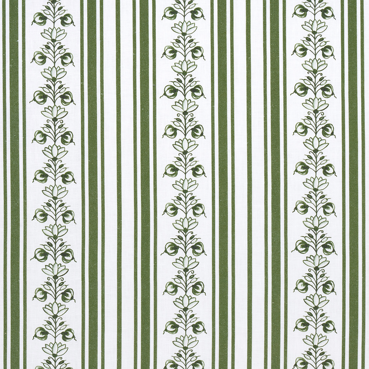Delft Stripe - Green Fabrics | Schumacher