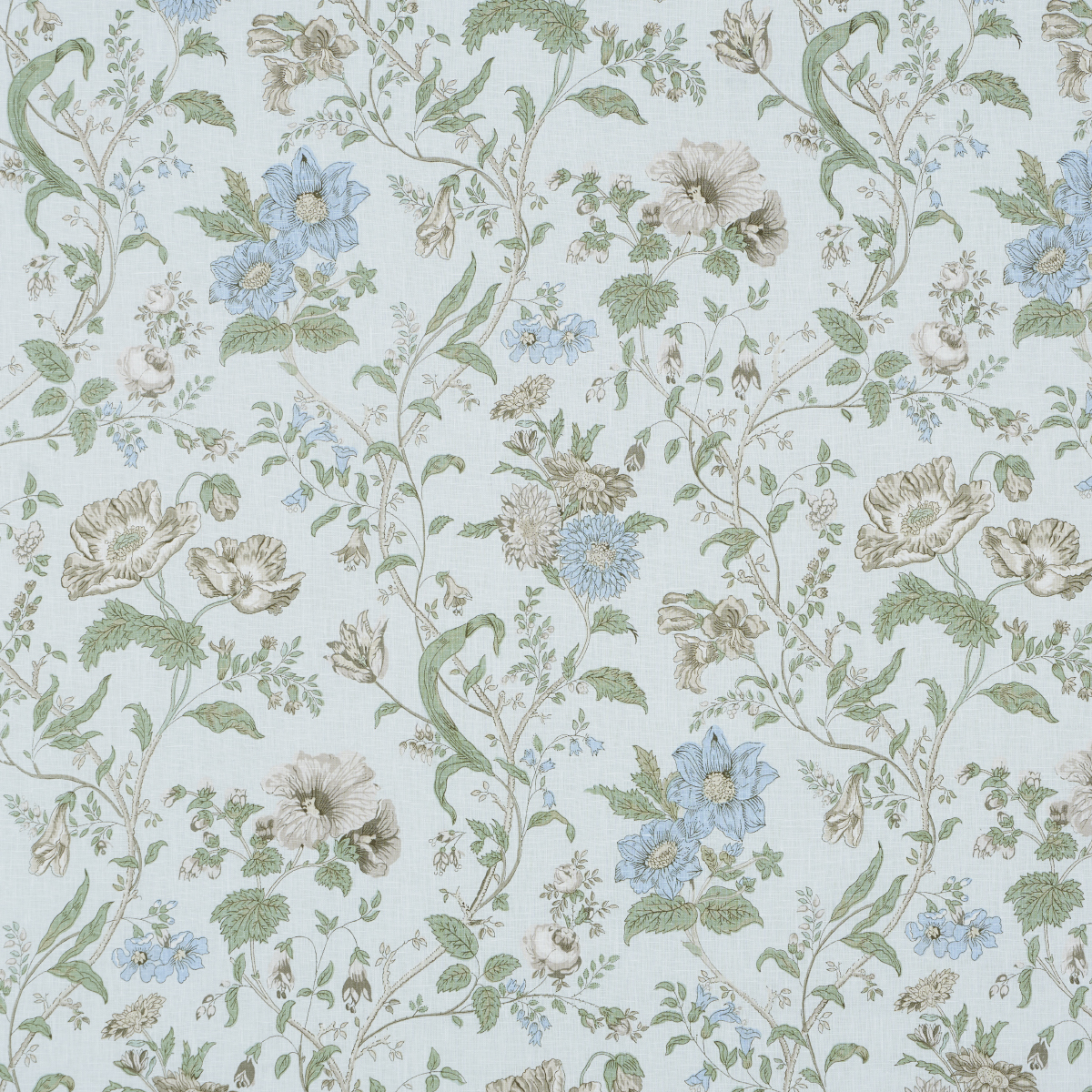 Giselle Floral - Sky Fabrics | Schumacher