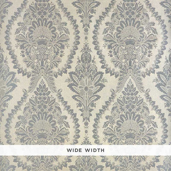 Incandescence Damask - Burnished Silver Wallpapers | Schumacher