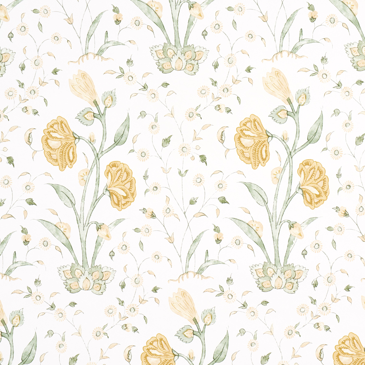Khilana Floral - Marigold Wallpapers | Schumacher