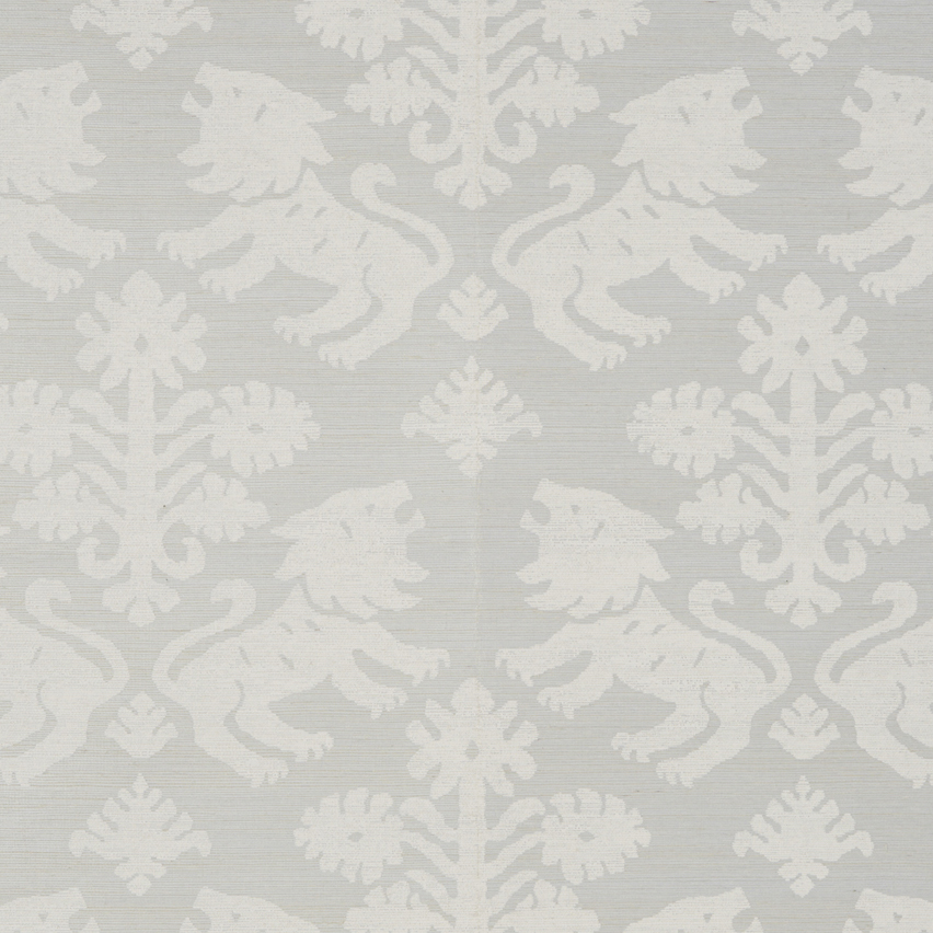 Regalia Sisal - Ivory On Silver Wallpapers | Schumacher