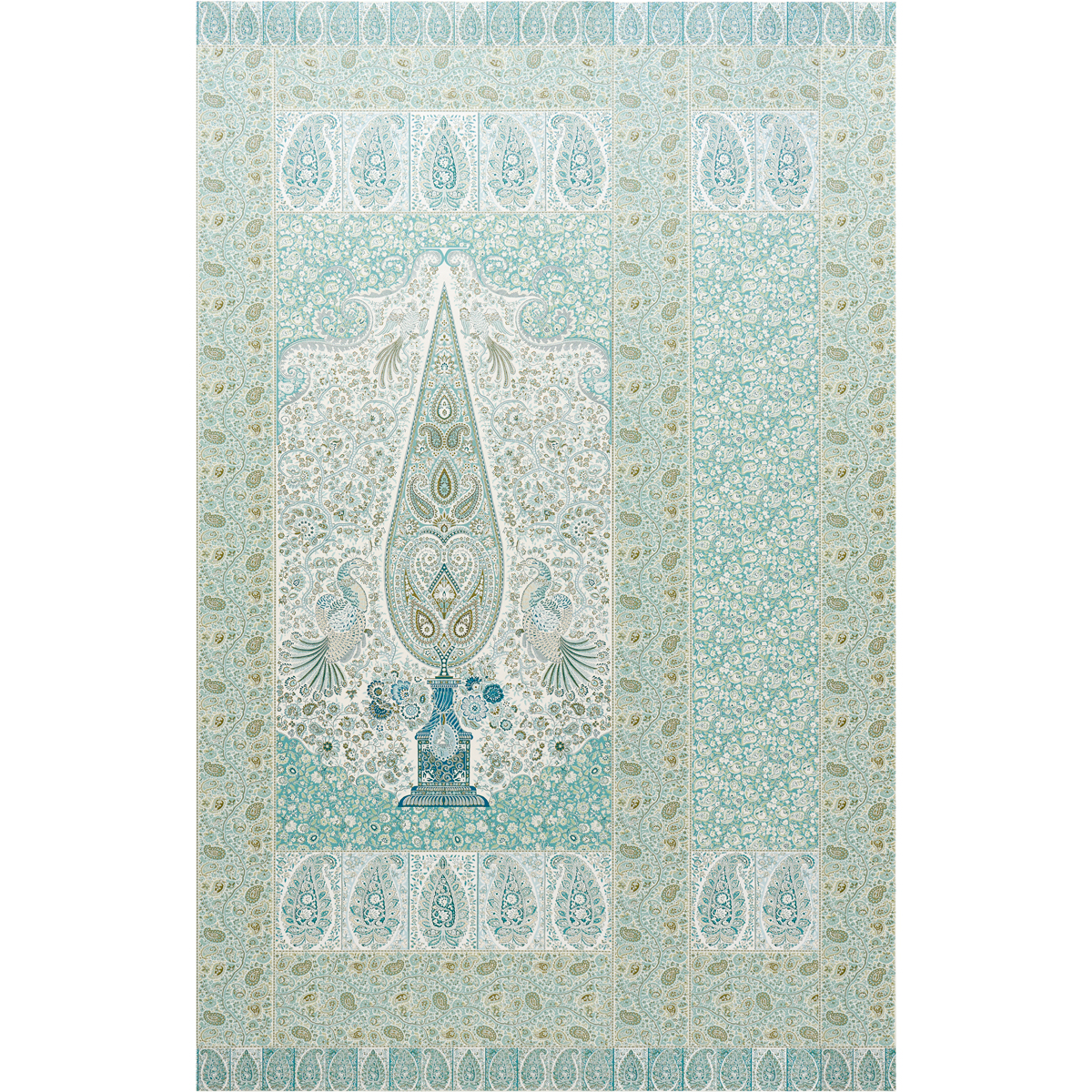 Colmery Paisley Panel Set - Peacock Wallpapers | Schumacher