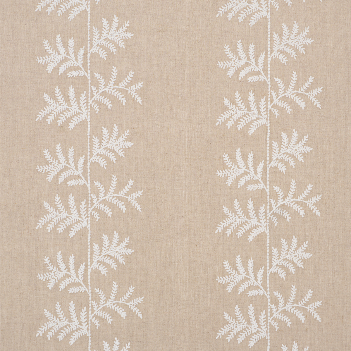 Eloise Embroidery Wallcovering - Natural Wallpapers | Schumacher