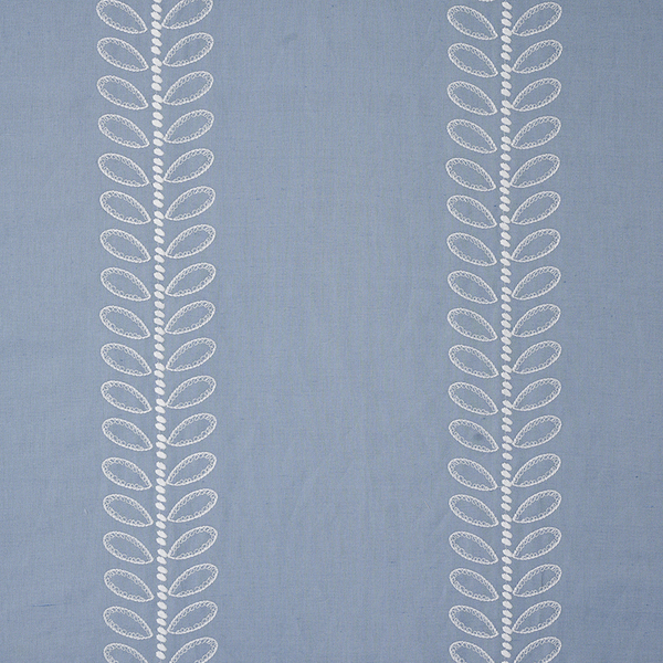 Camile Embroidery - Sky Fabrics | Schumacher
