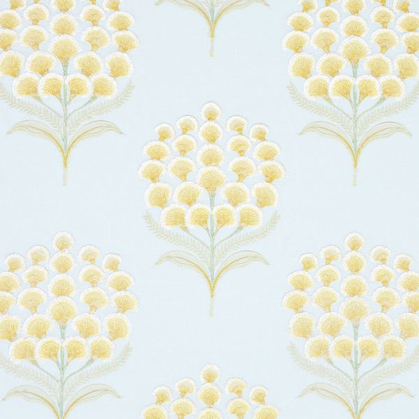 Aurelia Embroidery - Sky Fabrics | Schumacher