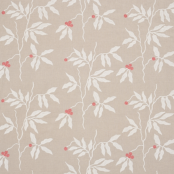 Lilla Embroidery - Ivory On Neutral Fabrics | Schumacher