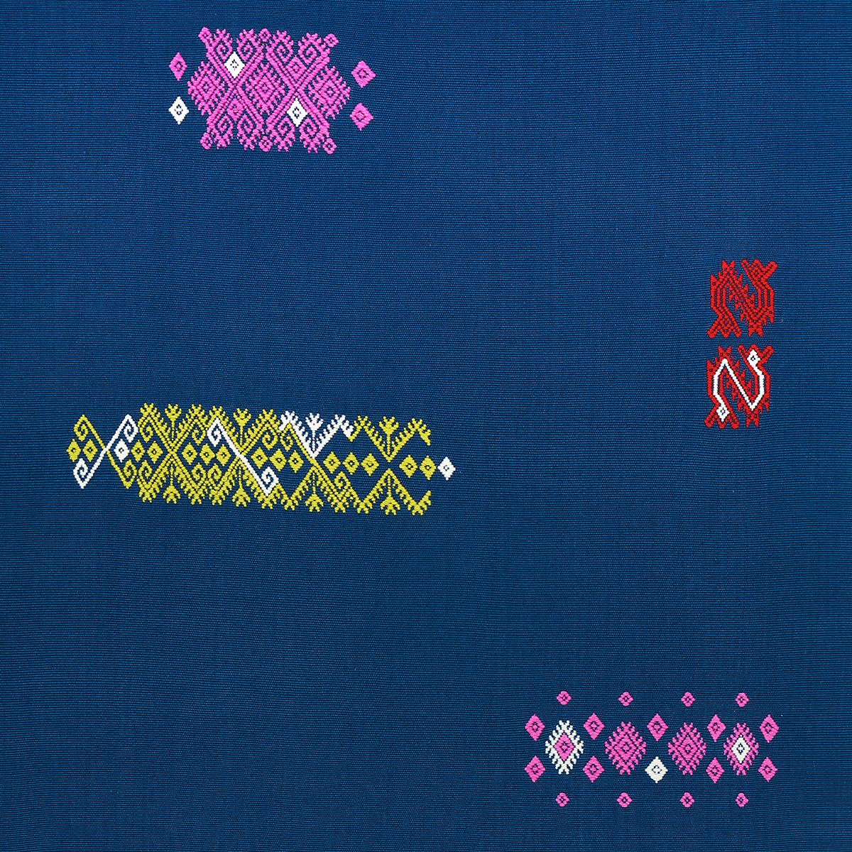 Balamil Handwoven Panel - Multi On Navy Fabrics | Schumacher