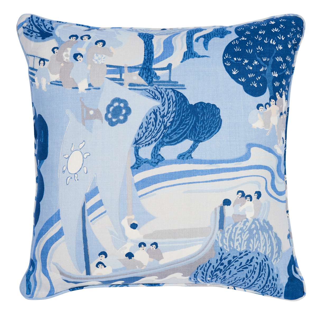 Pearl River Pillow - Blues Pillows & Accessories | Schumacher